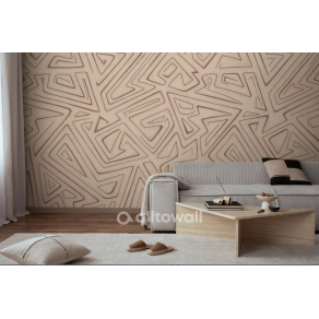 Дизайнерские Фотообои Alltowall, LINES Brown арт. S730