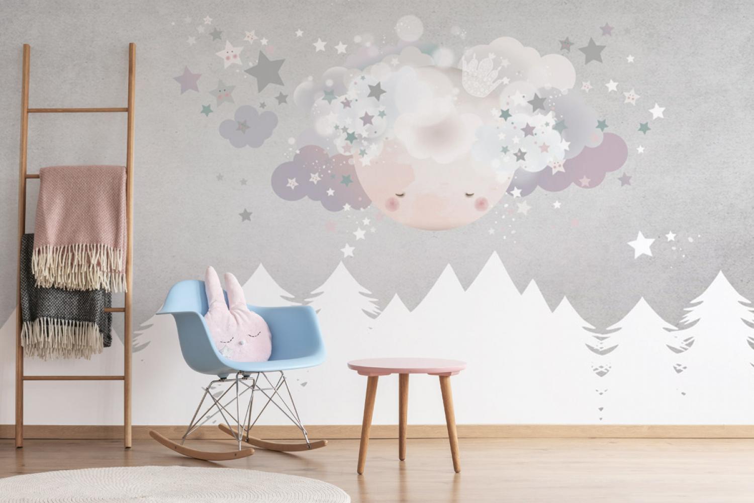Дизайнерские Фотообои Alltowall, Спящая луна арт. S127