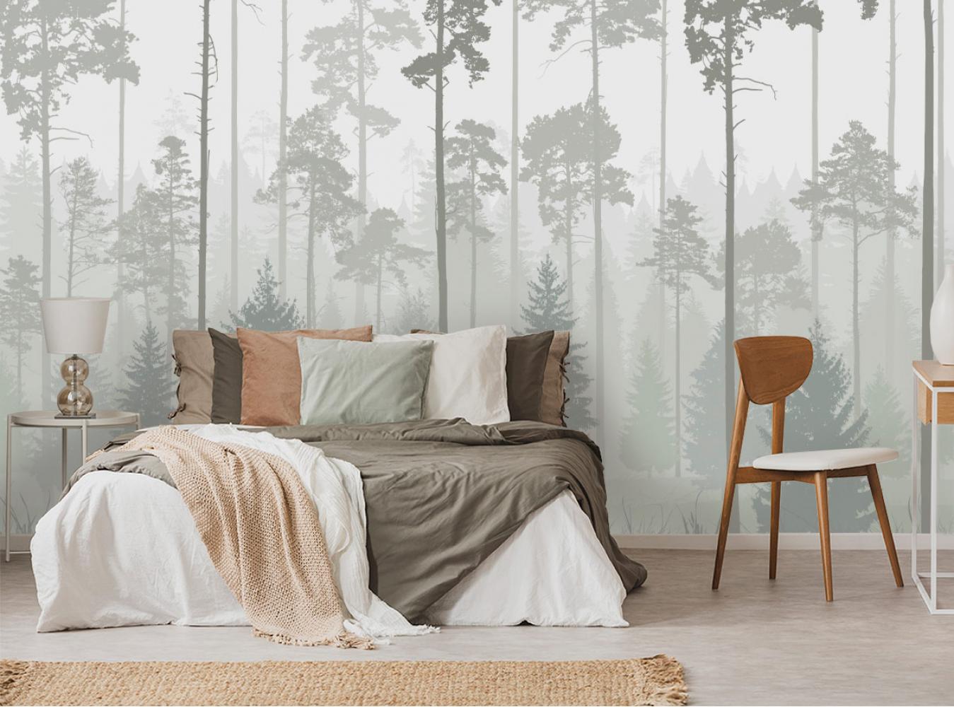 Дизайнерские Фотообои Alltowall, Хвойный лес арт. S248