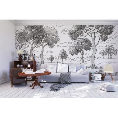Дизайнерские Фотообои Alltowall, Графитовый лес 2 арт. S276