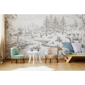 Дизайнерские Фотообои Alltowall, Таежный лес арт. S624