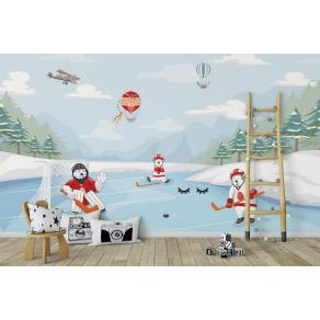 Дизайнерские Фотообои Alltowall, Хоккей арт. S112