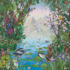 Фотообои/фрески 33877 Lake and herons