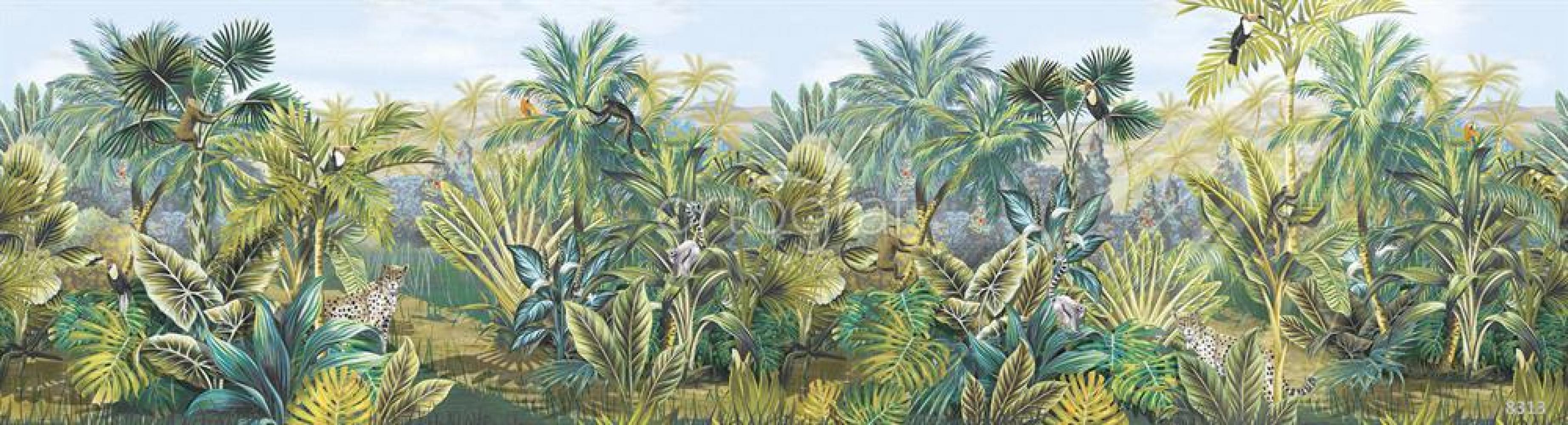 Фотообои/фрески 8313 Panoramic jungle light