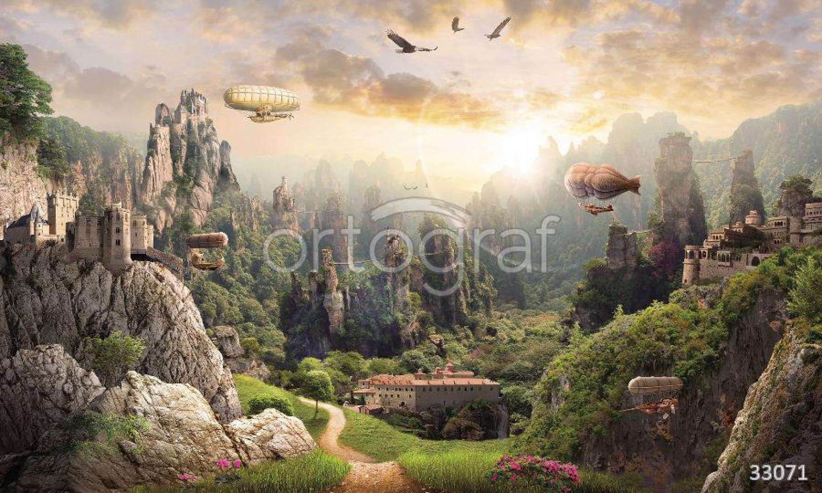 Фрески и фотообои Ortograf 33071 Город в скалах