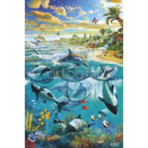 Фотообои/фрески  6203 Берег дельфинов