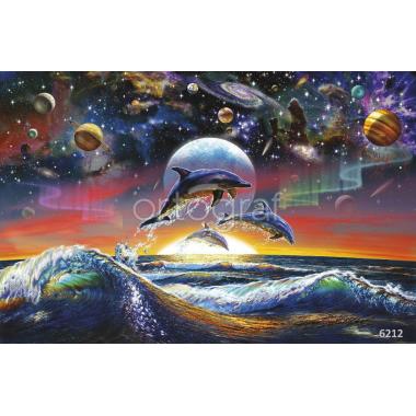 Фотообои/фрески 6212 Дельфины и космос