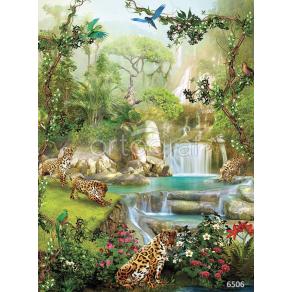 Фотообои/фрески 6506 Сказочный лес с леопардами