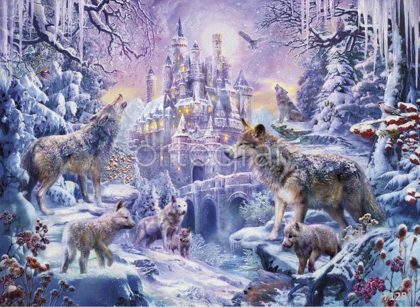 Фотообои/фрески  7128 Castle wolves