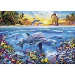 Фотообои/фрески  7132 Dolphins and ship