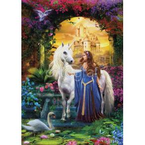 Фотообои/фрески  7141 Floral Princess and Unicorn