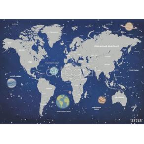 Фотообои/фрески 33745 Карта мира и планеты 2