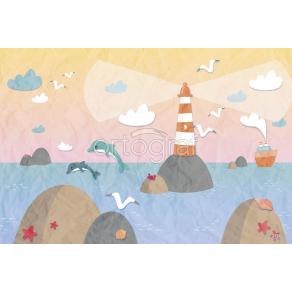 Фотообои/фрески Детские арт. 32953 Бумажное море