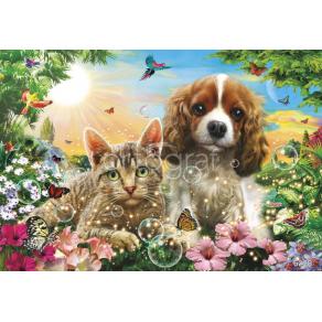 Фотообои/фрески 6228 Адриан Честерман — Котёнок и щенок