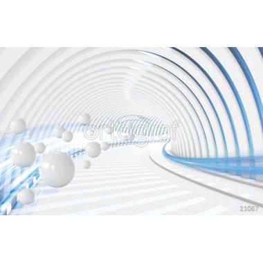 Фотообои/фрески 3D Эффект арт 21067 Массаулина Людмила — 3D Неоновый туннель