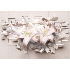 Фотообои/фрески  3D Эффект арт 33208 Розовые лилии