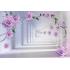 Фотообои/фрески 3D Эффект арт. 6656 Коридор и фиолетовые цветы