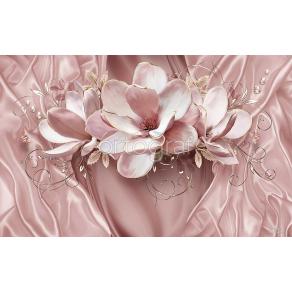 Фотообои/фрески 3D Эффект арт 6711 Розовые цветы