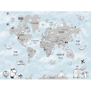 Карта мира - Чемоданы 2 арт 34373