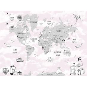 Карта мира - Чемоданы 2 арт 34374