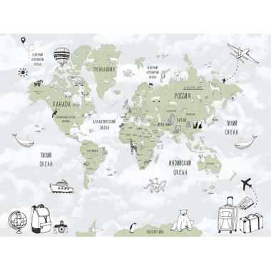Фотообои/фрески карта мира - Чемоданы 2 арт 34375