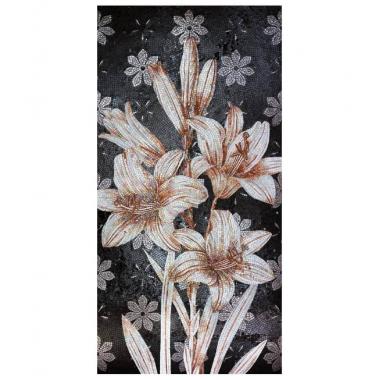 Мозаика Панно Black Flower - HK Pearl 34555