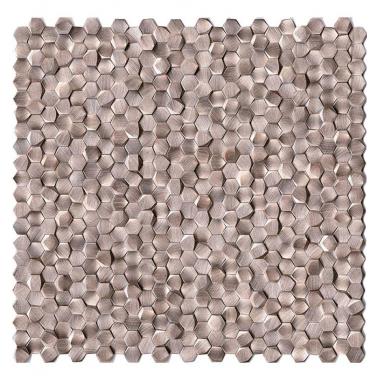 Мозаика LIYA Mosaic - Aluminium 3D Hexagon Rose Gold
