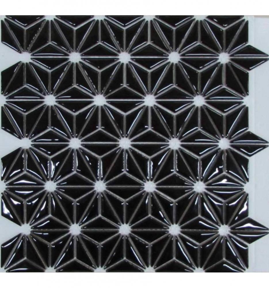 Мозаика LIYA Mosaic -Flowers Black