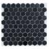 Мозаика LIYA Mosaic - Hexagon Glass Black Glass