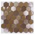 Мозаика LIYA Mosaic - Hexagon Glass Brown Metal