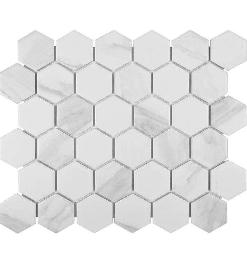 Мозаика LIYA Mosaic - Porcelain Hexagon Carrara 51