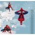 Фотообои Superhero карта мира с ростомером Spider-Man 7 CityDecor