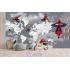Фотообои Superhero карта мира Spider-Man 1 CityDecor