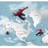 Фотообои Superhero карта мира Spider-Man 3 CityDecor