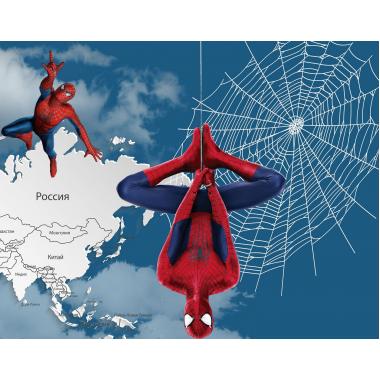 Фотообои Superhero карта мира Spider-Man 4 CityDecor