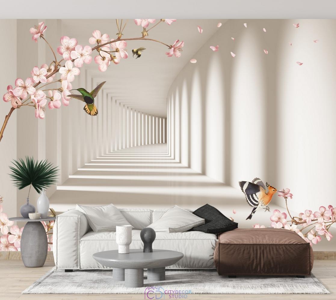 Фотообои Flower Tunnel 3D 9 CityDecor