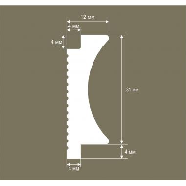 Декоративная рейка RX014, 31х12, 2800мм