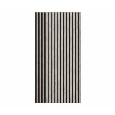 Cosca Акустическая панель, черный войлок, 1200х600х19мм, рейки МДФ дуб старинный светло-серый
