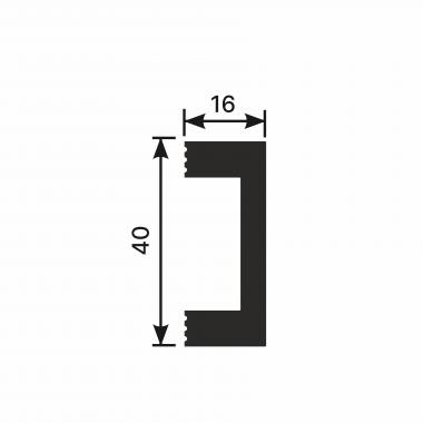 Декоративная рейка RX011, 40х16, 2000мм