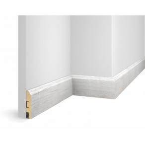 Плинтус напольный Cosca - WP07 экошпон, дуб Эффект светло-серый