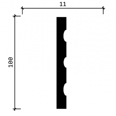 Молдинг DD201 100х11