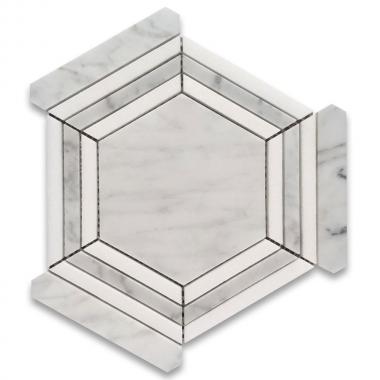 Мозаика FK Marble - Hexagon Grigio  (гексагон)