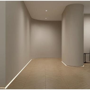 ТЕНЕВОЙ ПЛИНТУС LACONISTIQ LIGHT ПОД ПОДСВЕТКУ ДЛЯ РАДИАЛЬНЫХ СТЕН