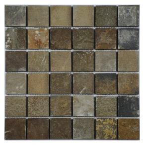 Мозаика из сланца - Slate Khaki 48 