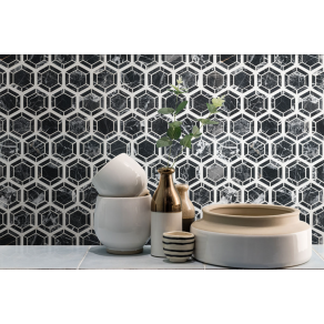 Мозаика FK Marble - Hexagon Nero  (гексагон)