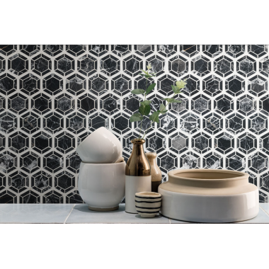 Мозаика FK Marble - Hexagon Nero  (гексагон)
