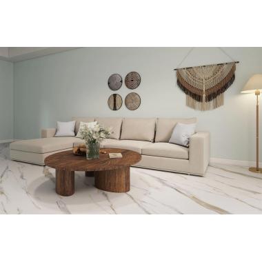 Каменный ламинат MSPC Бело-золотой Мрамор