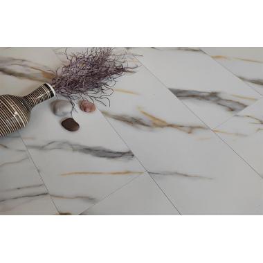 Каменный ламинат MSPC Бело-золотой Мрамор