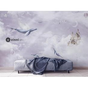 Фотообои/фрески 7-112. Крылатые киты для принцесс от Vinni